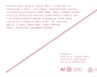 Promocija publikacije „Zadar  2020 – grad i njegovo zaleđe“